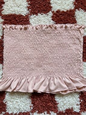 Forever 21 Smocked Ruffle Tube Top